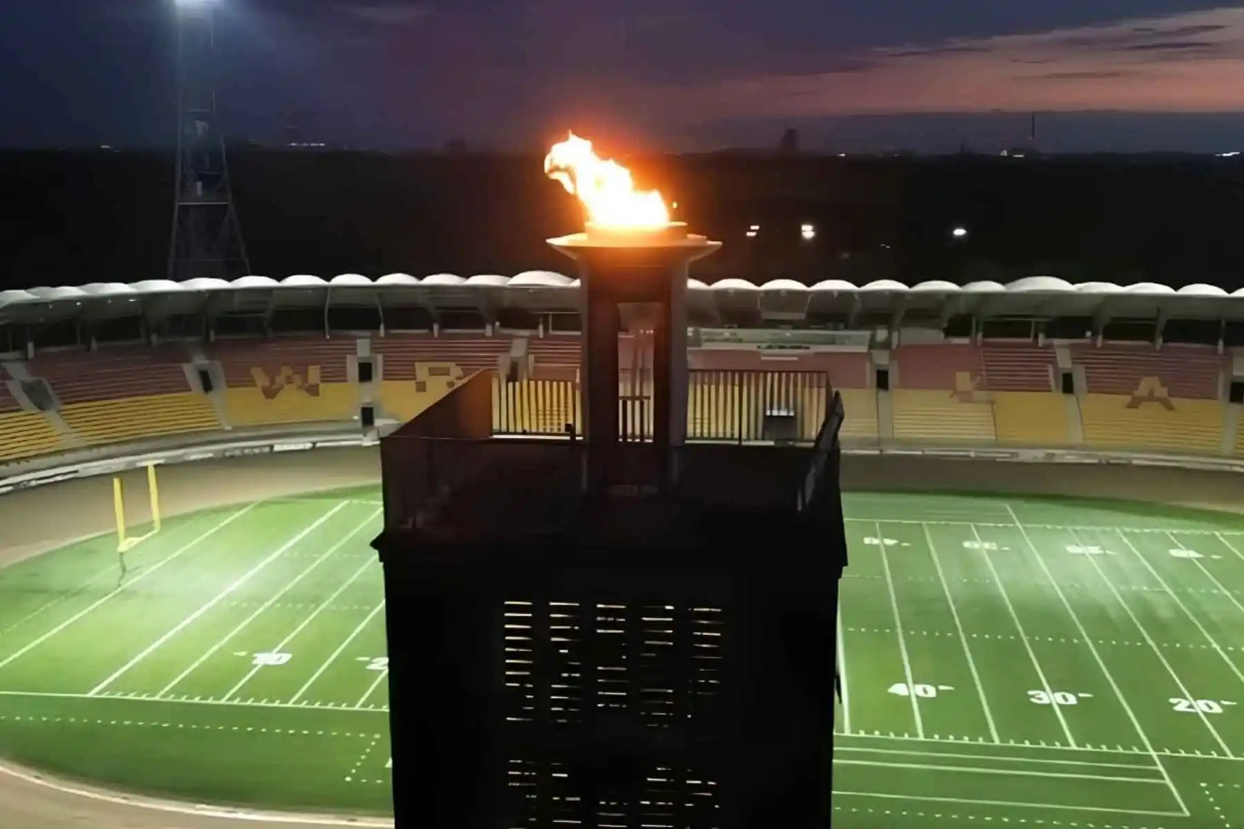 Wrocław Olympic Stadium flame – gas installation by KOMA