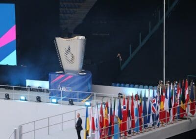 Postument znicza – widok z trybun